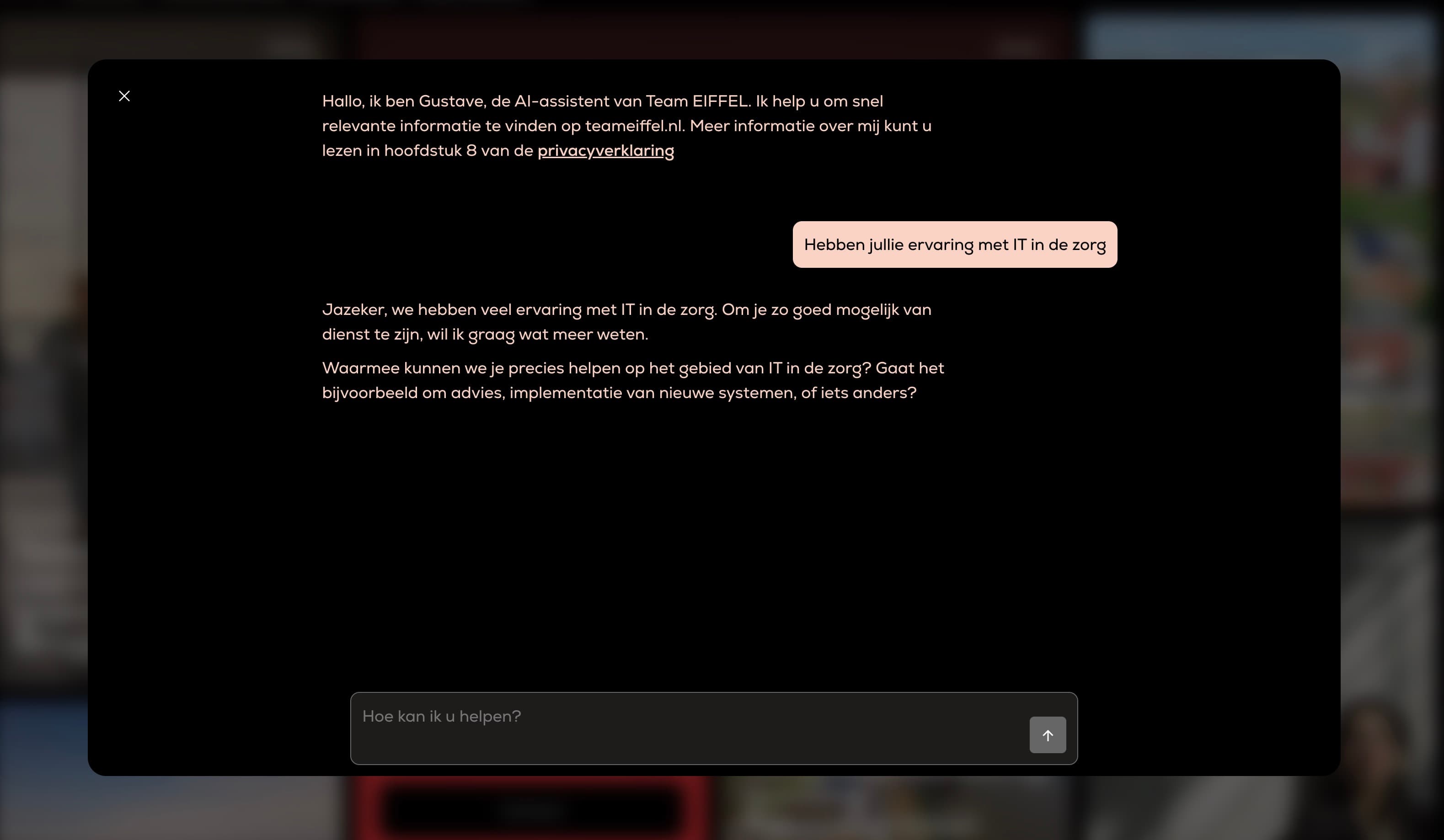 Gemini chat interface