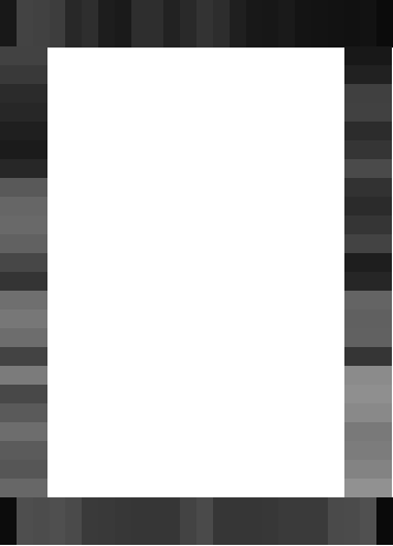 A hollow frame of grey blocks taken from the four edges of the card.